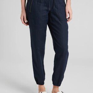 Athleta Size 12 Cabo Linen Jogger in Black